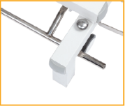 Dual full-length foot bars for easy height adjustment.